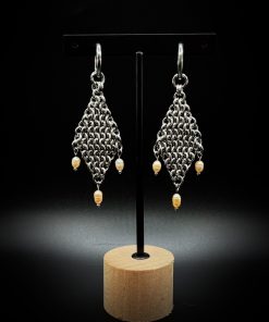 Boucles d’oreilles Velaria ( Rose )